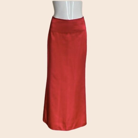 Adolfo Dominguez Formal Red Evening Skirt Size 38, - Picture 1 of 10